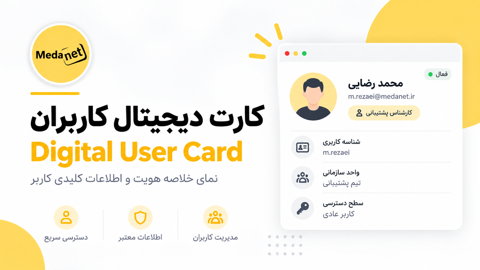 کارت دیجیتال کاربران مدانت